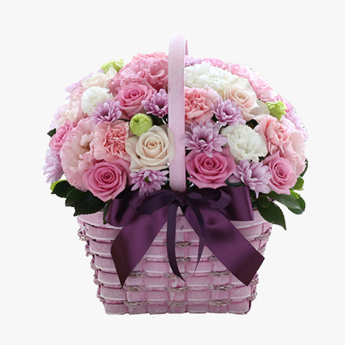 핑크포유 꽃바구니 - 꽃바구니 장미 생일 프로포즈 선물 전국꽃배달서비스