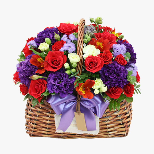 파이어 꽃바구니 - 꽃바구니 장미 생일 프로포즈 선물 전국꽃배달서비스
